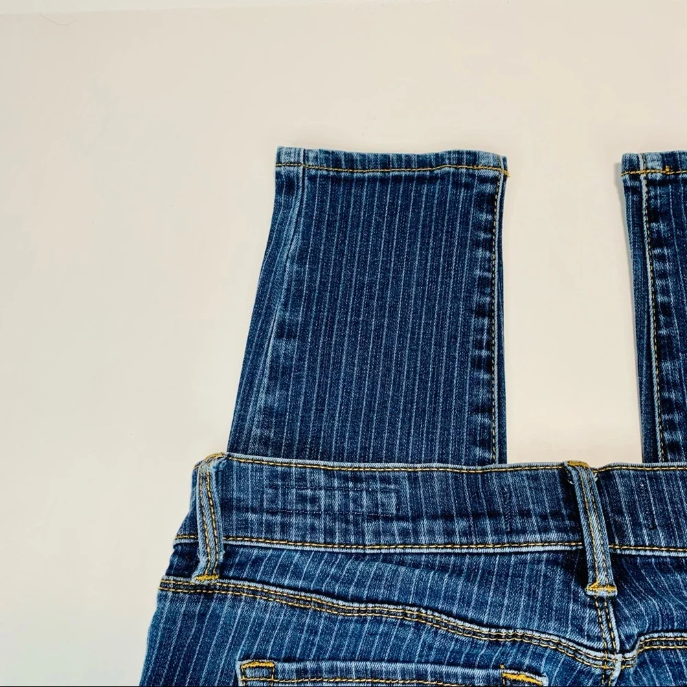Pacsun jeans jeggings high rise striped dark wash stretchy women size 25 - Picture 9 of 10